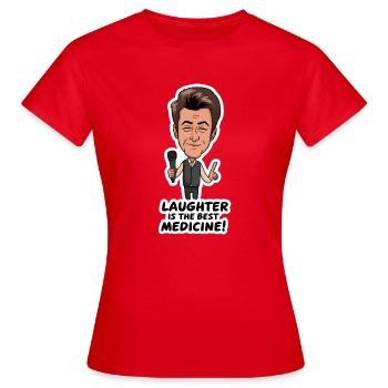 COMÉDIENS DE STAND UP - T-shirt Femme - rouge - Devant - AI Model Female 172 dark (172cm)
