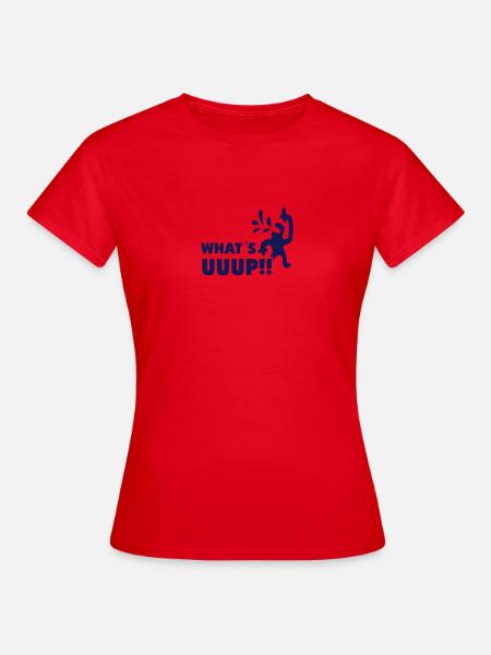 what_s_uuup_mono_50 - Frauen T-Shirt - Rot