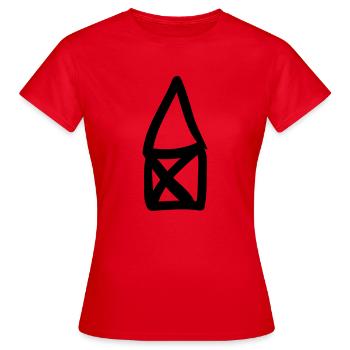Haus vom Nikolaus - Frauen T-Shirt - Rot - Vorne - AI Model Female 172 dark (172cm)