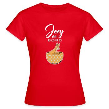 Schwangerschaft - Mutter - Baby - Joey an Bord - Frauen T-Shirt - Rot - Vorne - AI Model Female 172 dark (172cm)