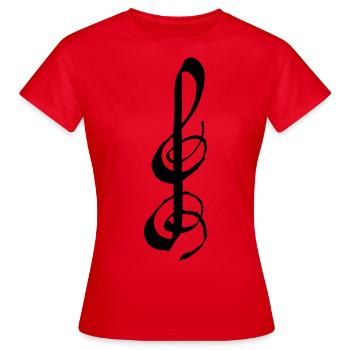 clef - Women's T-Shirt - red - Front - AI Model Female 172 dark (172cm)