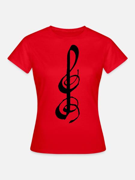 Notenschlüssel - Frauen T-Shirt - Rot