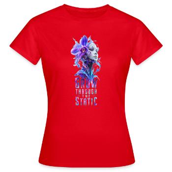 Wechse durch das Rauschen - Frauen T-Shirt - Rot - Vorne - AI Model Female 172 dark (172cm)