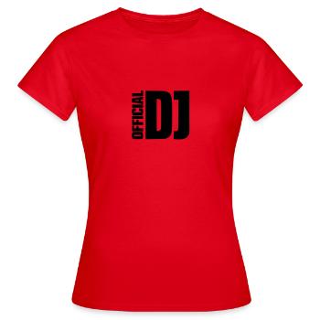 DJ - Women's T-Shirt - red - Front - AI Model Female 172 dark (172cm)