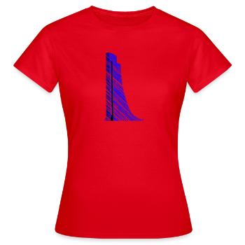 Silhouette d’art moderne de Laboe - T-shirt Femme - rouge - Devant - AI Model Female 172 dark (172cm)