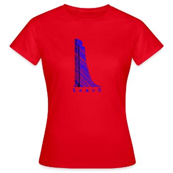 Mémorial naval de Laboe – Conception moderne des lignes - T-shirt Femme - rouge - Devant - AI Model Female 172 dark (172cm)