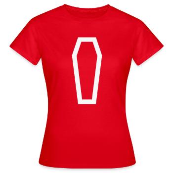Sarg - Frauen T-Shirt - Rot - Vorne - AI Model Female 172 dark (172cm)