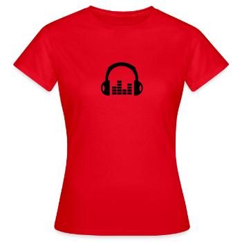 Headphones - Women's T-Shirt - red - Front - AI Model Female 172 dark (172cm)