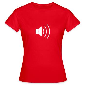 speaker right - Women's T-Shirt - red - Front - AI Model Female 172 dark (172cm)