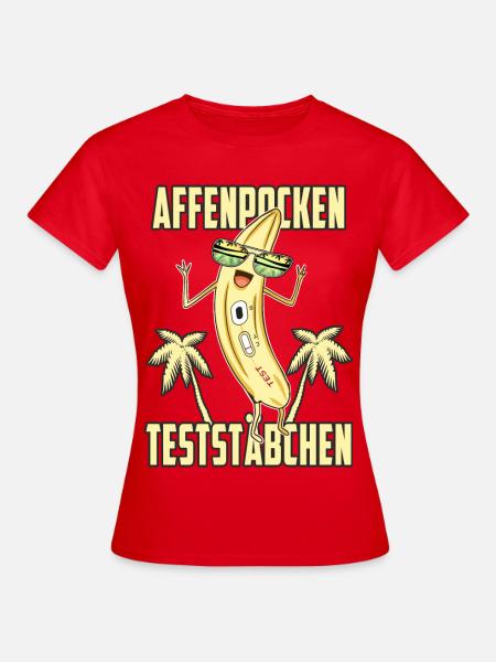 Affenpocken Teststäbchen - Frauen T-Shirt - Rot