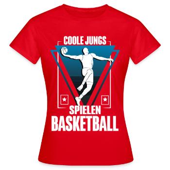 Basketball Basketballer - Frauen T-Shirt - Rot - Vorne - AI Model Female 172 dark (172cm)