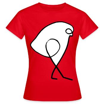 Moineau - T-shirt Femme - rouge - Devant - AI Model Female 172 dark (172cm)