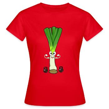 Active Fitness Leek - Women's T-Shirt - red - Front - AI Model Female 172 dark (172cm)