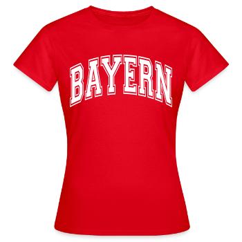 Bayern - Frauen T-Shirt - Rot - Vorne - AI Model Female 172 dark (172cm)