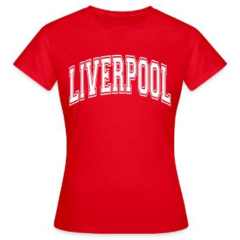Liverpool - T-shirt Femme - rouge - Devant - AI Model Female 172 dark (172cm)