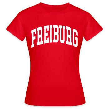 Fribourg - T-shirt Femme - rouge - Devant - AI Model Female 172 dark (172cm)