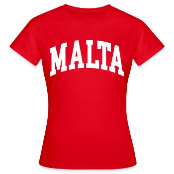 Malta - Frauen T-Shirt - Rot - Vorne - AI Model Female 172 dark (172cm)