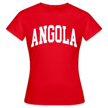 Angola - T-shirt Femme - rouge - Devant - AI Model Female 172 dark (172cm)