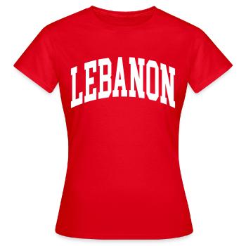 Lebanon - Frauen T-Shirt - Rot - Vorne - AI Model Female 172 dark (172cm)