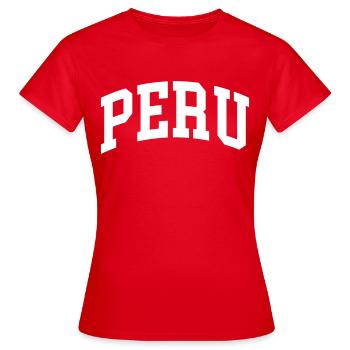 Peru - Frauen T-Shirt - Rot - Vorne - AI Model Female 172 dark (172cm)