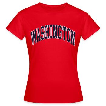Washington - T-shirt Femme - rouge - Devant - AI Model Female 172 dark (172cm)