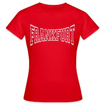Francfort - T-shirt Femme - rouge - Devant - AI Model Female 172 dark (172cm)