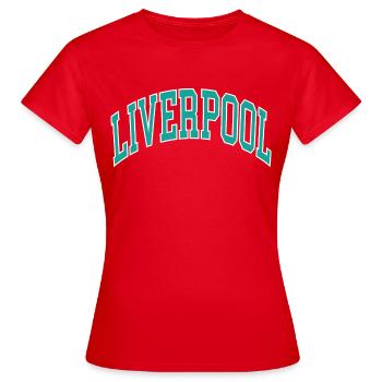 Liverpool - T-shirt Femme - rouge - Devant - AI Model Female 172 dark (172cm)
