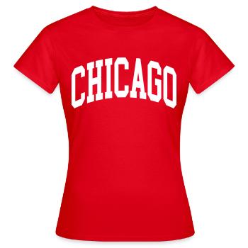 Chicago - T-shirt Femme - rouge - Devant - AI Model Female 172 dark (172cm)