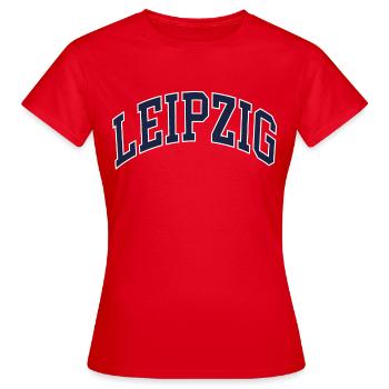 Leipzig - T-shirt Femme - rouge - Devant - AI Model Female 172 dark (172cm)