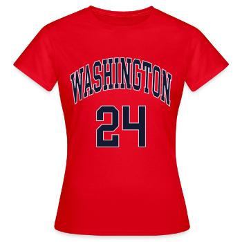Washington 24 - T-shirt Femme - rouge - Devant - AI Model Female 172 dark (172cm)