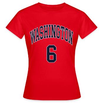 Washington 6 - T-shirt Femme - rouge - Devant - AI Model Female 172 dark (172cm)
