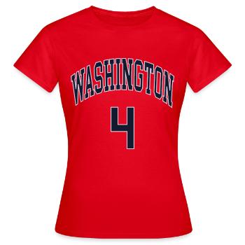 Washington 4 - T-shirt Femme - rouge - Devant - AI Model Female 172 dark (172cm)