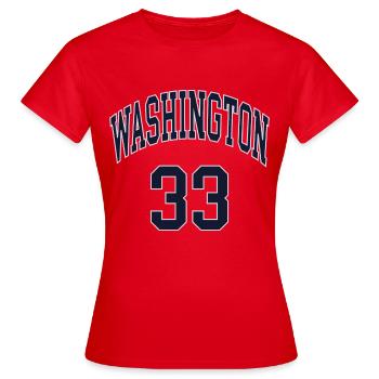 Washington 33 - T-shirt Femme - rouge - Devant - AI Model Female 172 dark (172cm)