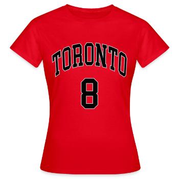 Toronto 8 - T-shirt Femme - rouge - Devant - AI Model Female 172 dark (172cm)