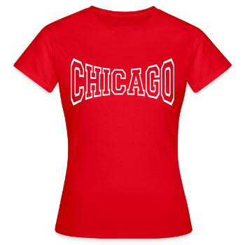 Chicago - T-shirt Femme - rouge - Devant - AI Model Female 172 dark (172cm)