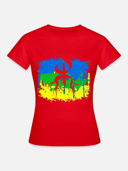 Bandera amazigh - Camiseta mujer - rojo