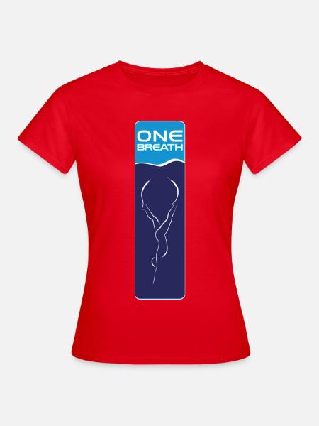 Freitauchen Emblem ONE Breath - Frauen T-Shirt - Rot