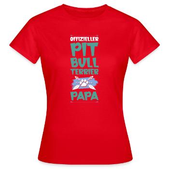 pit dog dad - Women's T-Shirt - red - Front - AI Model Female 172 dark (172cm)