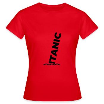 Titanic - T-shirt Femme - rouge - Devant - AI Model Female 172 dark (172cm)