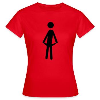 Pauvre homme aux poches vides - T-shirt Femme - rouge - Devant - AI Model Female 172 dark (172cm)