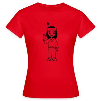 indian boy greeting suess child baby 1c - Women's T-Shirt - red - Front - AI Model Female 172 dark (172cm)
