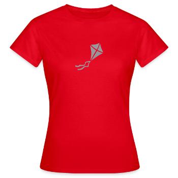 Drachen grau - Frauen T-Shirt - Rot - Vorne - AI Model Female 172 dark (172cm)