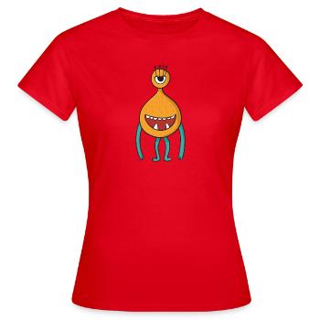Funny Horror Gift Cyclops Halloween Fantasy - Women's T-Shirt - red - Front - AI Model Female 172 dark (172cm)