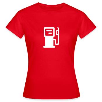 Poste d'essence - T-shirt Femme - rouge - Devant - AI Model Female 172 dark (172cm)