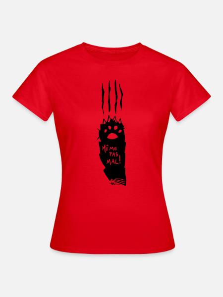 Katze kratzen - Frauen T-Shirt - Rot