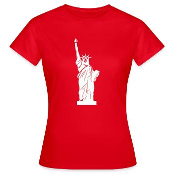 freiheitsstatue - Frauen T-Shirt - Rot - Vorne - AI Model Female 172 dark (172cm)