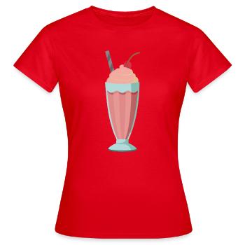 Milkshake - T-shirt Femme - rouge - Devant - AI Model Female 172 dark (172cm)