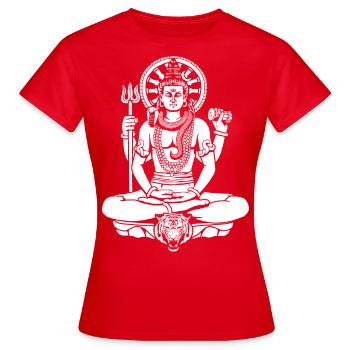 Lord Shiva - Women's T-Shirt - red - Front - AI Model Female 172 dark (172cm)