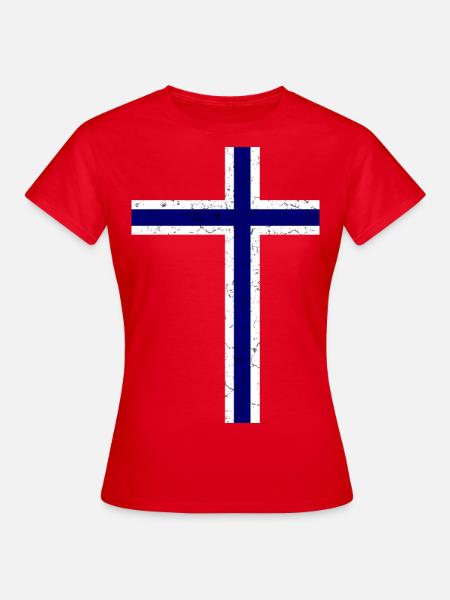 Norwegen Flagge - Frauen T-Shirt - Rot