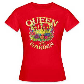 For hobby gardeners, flower lovers and nature lovers - Women's T-Shirt - red - Front - AI Model Female 172 dark (172cm)